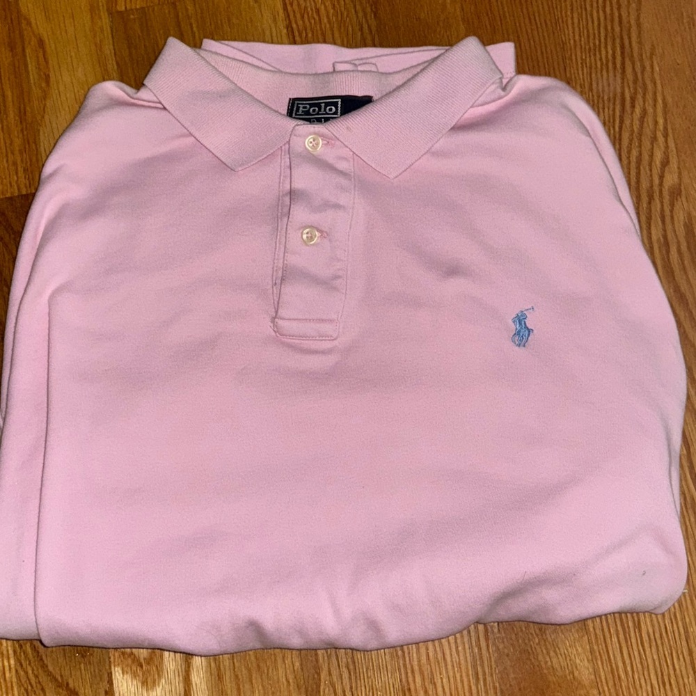 Ralph Lauren Polo Short Sleeve Pink Shirt. Size XL.